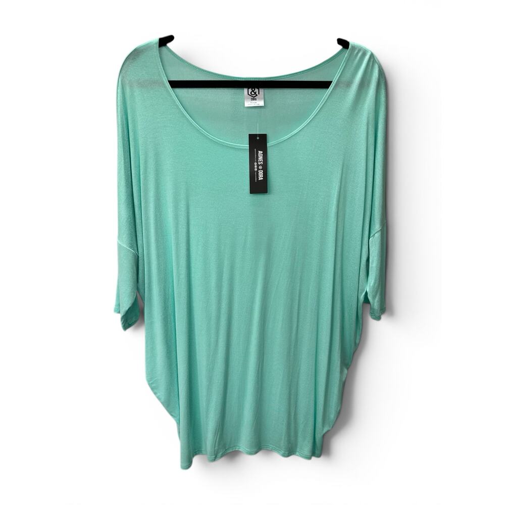Agnes & Dora NWT Mint Green Dolman Tunic Oversized Relaxed Top Size XL/1X